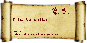 Mihu Veronika névjegykártya