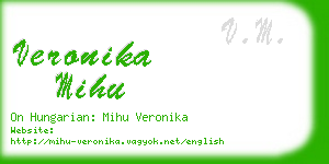 veronika mihu business card